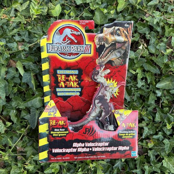 2000 Hasbro Jurassic Park III Re-Ak A-Tak Electronic Alpha Velociraptor - Picture 1 of 7